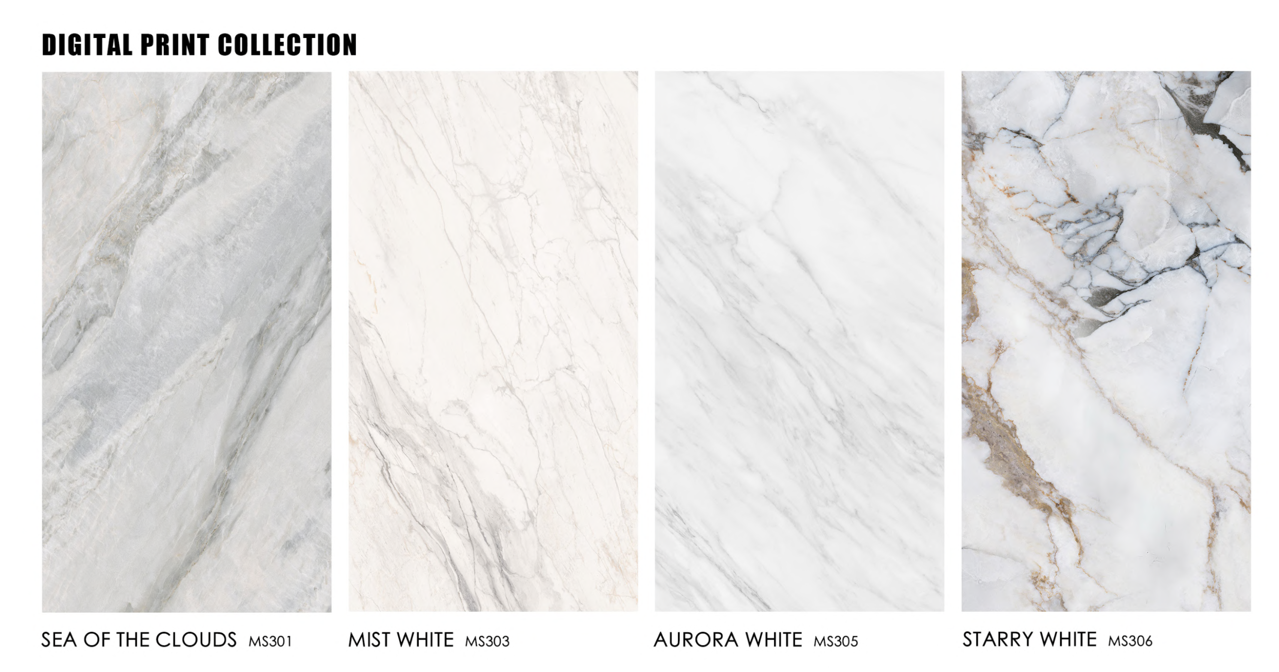 Marble design wall panels grey and white