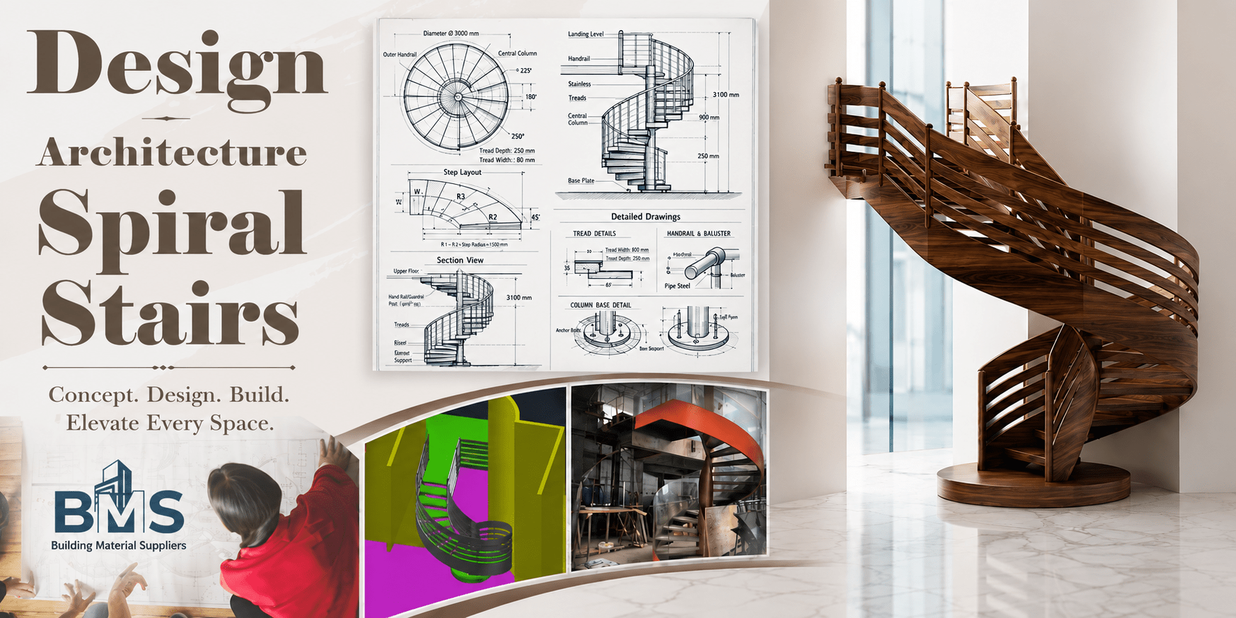Spiral Stairs Design Company BMS
